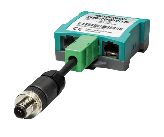 Mastervolt MasterBus NMEA2000 interface unit – teal and black module with cable connector