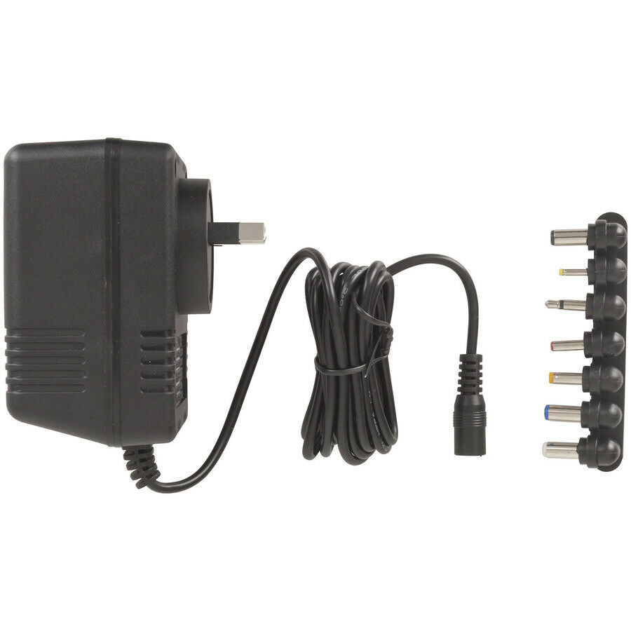 PowerTech MP3026 12VAC unregulated power supply with detachable DC plug tips.